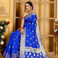 Blue Banaras Soft Katan silk