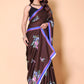 Aliya Crepe Silk Saree - Brown