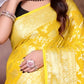 Yellow Jaal Katan Georgette Silk