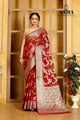 Brown Banaras Soft Georgette Jaal silk - AbirabyBeena