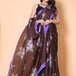 Aliya Crepe Silk Saree - Brown