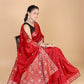 Red Semi Katan Soft silk Saree-Rupa