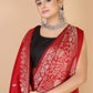 Red Semi Katan Soft silk Saree-Rupa