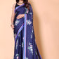 Aliya Crepe Silk Saree - BLUE
