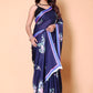 Aliya Crepe Silk Saree - BLUE