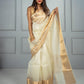 Cream Kora Organza Noor soft silk