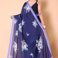 Aliya Crepe Silk Saree - BLUE