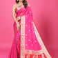 Pink Banaras Chiffon Silk