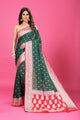 Green-Red Katan Georgette Silk - AbirabyBeena