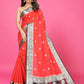 Red Banaras Chiffon Silk