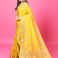 Yellow Banaras Crepe Silk - Heena