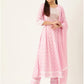 Pink Ethnic Motifs Printed Anarkali Kurta Set with Chiffon Dupatta - AbirabyBeena