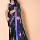 Aliya Crepe Silk Saree - Black
