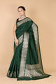 Bottle Green Munga silk Saree-Sona - AbirabyBeena