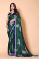 Aliya Crepe Silk Saree - Green - AbirabyBeena