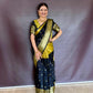 Dual Tone Soft Silk Saree – Black & Antique Gold