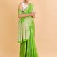 Parrot Green Banaras warm silk