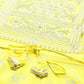 Lime Anarkali Kurta set With Chiffon Dupatta