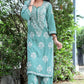 Sea Green Chikankari Modal Straight Kurta Set