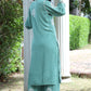 Sea Green Chikankari Modal Straight Kurta Set