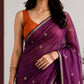 Maheshwari Cotton Saree – Plum Purple
