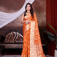 Orange Jaal Katan Georgette Silk