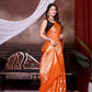 Orange Jaal Katan Georgette Silk
