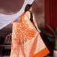 Orange Jaal Katan Georgette Silk