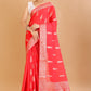 Red Banaras warm silk