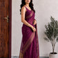 Maheshwari Cotton Saree – Wine Magenta