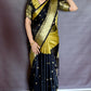 Dual Tone Soft Silk Saree – Black & Antique Gold