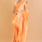 Orange Banaras warm silk - AbirabyBeena