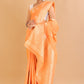 Orange Banaras warm silk