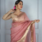 Peach Kora Organza Noor soft silk