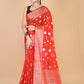 Red Georgette silk Saree-Mona