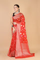 Red Georgette silk Saree-Mona - AbirabyBeena