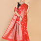 Red Georgette silk Saree-Mona