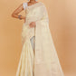 White Banaras warm silk