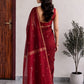Red Maheshwari Cotton Saree