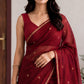 Red Maheshwari Cotton Saree