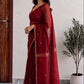 Red Maheshwari Cotton Saree