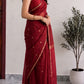 Red Maheshwari Cotton Saree