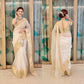White Kora Organza Noor soft silk
