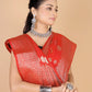 Red Georgette silk Saree-Mona