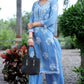 Sky Blue Chikankari Modal Straight Kurta Set