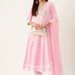 Pink Ethnic Motifs Printed Anarkali Kurta Set with Chiffon Dupatta - AbirabyBeena