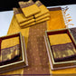 Soft Silk Saree – Yellow | Gold Zari Border