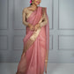 Peach Kora Organza Noor soft silk