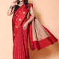 Banarasi Raw Mango Weaving Sarees - Red