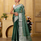 Green Banaras Kora Organza silk - AbirabyBeena